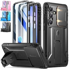 For Galaxy S25 FE 5G Case Poetic Built-in Screen With Kickstand Shockproof Cover