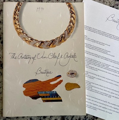 1989 Van Cleef & Arpels Boutique Catalog Watches Fine Jewelry Gold Rings Diamond