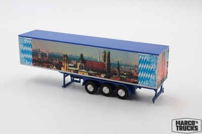 Herpa Box semitrailer blue Stadt München 1:87 /H21584