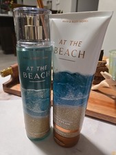 Bath Body Works AT THE BEACH Fragrance Mist Ultimate Hydration Body Cream SET
