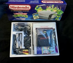 SET CONSOLE TEENAGE MUTANT NINJA TURTLES NINTENDO NES CONTROL DECK SANTO GRAAL!!!