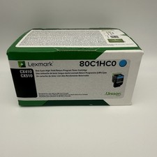 GENUINE OEM SEALED LEXMARK HI-YLD CYAN TONER CARTRIDGE 801HC CX410 CX510 80C1HC0