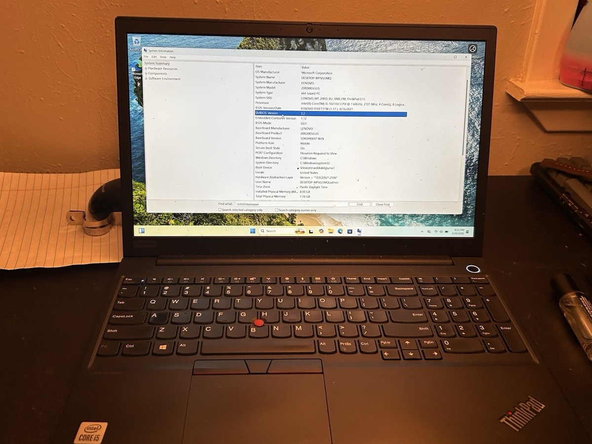Lenovo ThinkPad E15 i5-10GEN 8GB RAM 15 inch 256GB SSD Win 11 | eBay