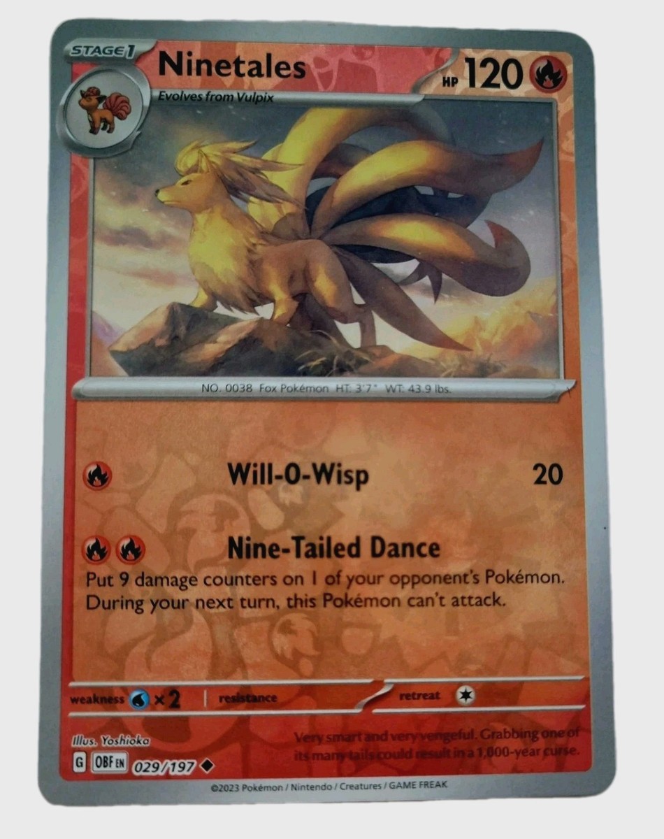 Ninetales HP 120 2023 Collectible Pokemon *Reverse Holo* Card No