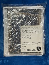 VINTAGE HOLD EVERYTHING CRYSTAL CLEAR SWEATER BAG SET OF 4  MADE IN USA