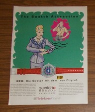 Seltene Werbung vintage SWATCH BEEPUP Uhr - Die Swatch mit Cityruf 1993
