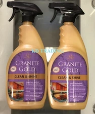 2-Pack~ GRANITE GOLD Marble Stone Biodegradable 1-Step CLEAN & SHINE Streak Free