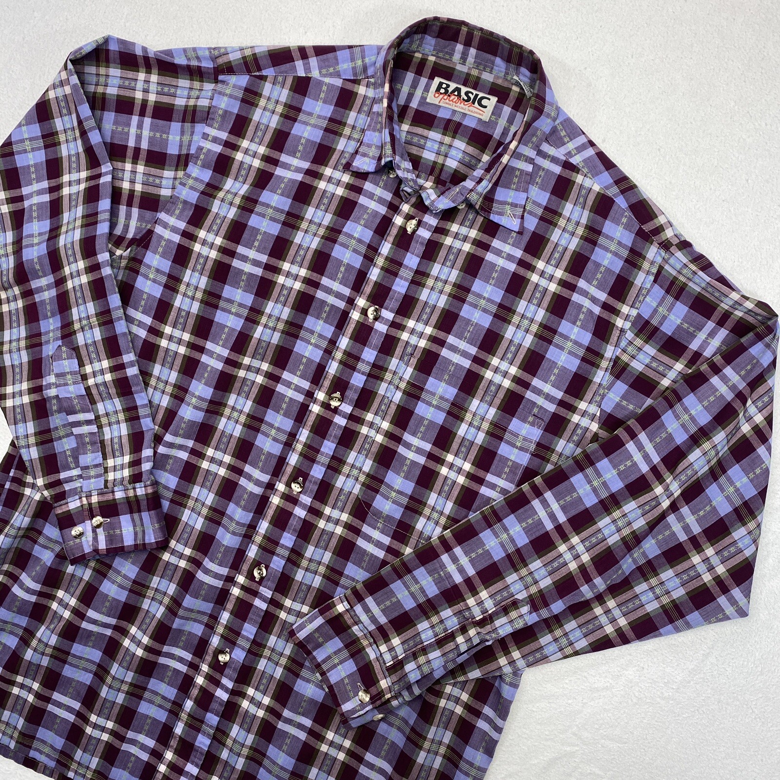 Vintage Basic Options Button Down Shirt Mens M Co… - image 3