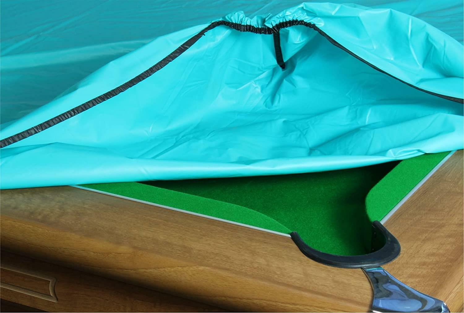Jonny 8 Ball 6ft Soft Vinyl AQUA Fitted Pool Table Cover Elasticated