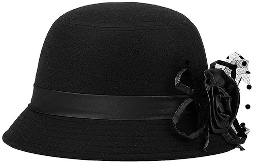 Nine West Wool Felt Raw-Cut Cloche Hat | eBay display picture 2