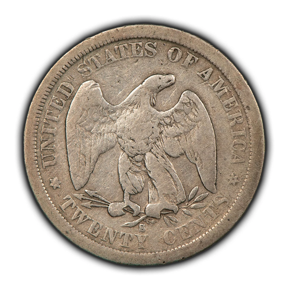 1875-S 20c Twenty Cent Piece - VG/Fine - SKU-Y6046 - Image 2 of 4