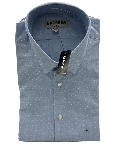 Express Men's 1MX Modern Fit Long Sleeve Dress Shirt Gray | eBay