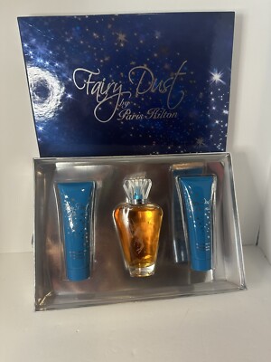 Fairy Dust by Paris Hilton 3PC Gift Set-3.4oz EDP Sp+3.0oz BLotion+3.0oz S/Gel