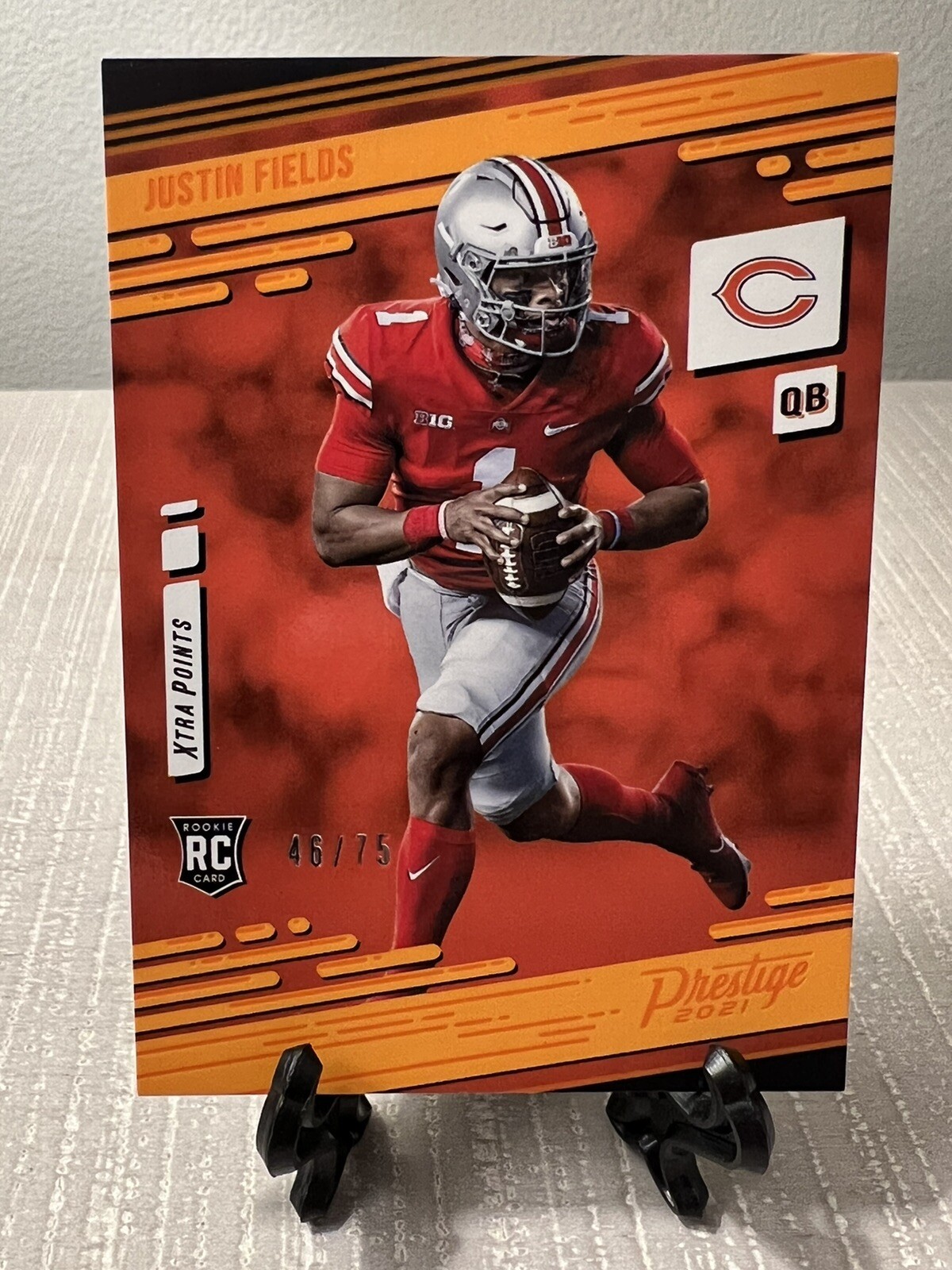 2021 Prestige Xtra Points #203 - JUSTIN FIELDS - Rookie Card ORANGE Parallel /75