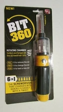 NEW BIT 360 Rotating Chamber 6 in 1 Screwdriver and Bits Quick Change Twist