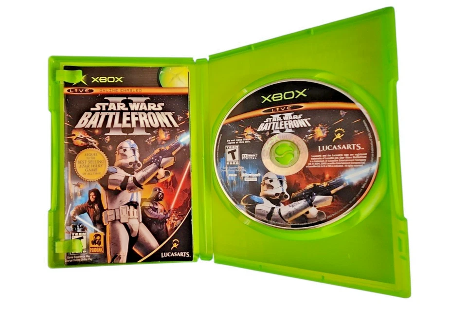 Lote 5 Star Wars Xbox Juego Paquete Caballeros Jedi, Comando de la República, Frente de Batalla, Rev Foto 3 de 4