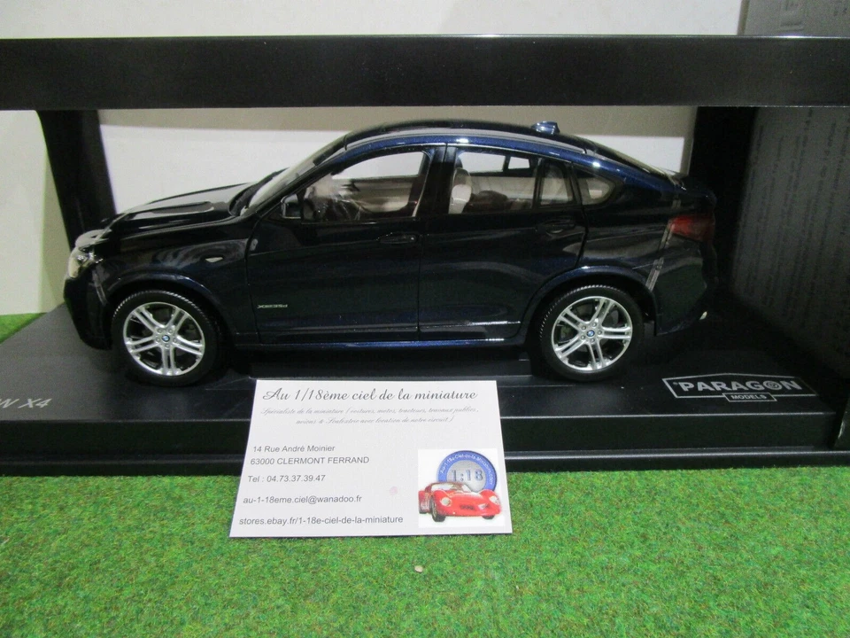 BMW X4 bleu 4x4 échelle 1/18 de PARAGON PA-97092 voiture miniature de collection - Photo 2/4