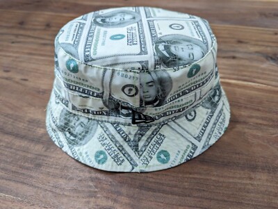 Billie Eilish × New Era Reversible Green Money Bucket Hat Adult Size Medium Billie Eilish Dollar Bill Bucket Hat New Era Reversible Rare  main image 3