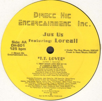 Jus Us - T.T. Lover - Feat. Loreall - Direct Hit Entertainment Inc USA - DH-801