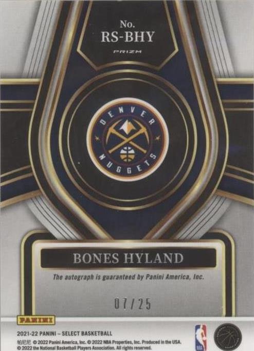 2021-22 Panini Select - Bones Hyland #RS-BHY for sale | eBay 2021-22 Panini Select - Bones Hyland #RS-BHY for sale | eBay