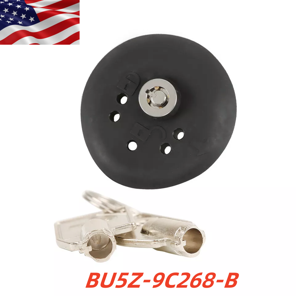 Black Fuel Door Gas Cap w/Locking Fuel Plug for 20152023 Ford F150