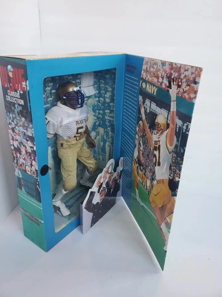1998 GI JOE NAVY FOOTBALL LINEBACKER 12" ACTION FIGURE-RARO AFRO-AMERICANO NOVO - Imagem 4 de 4