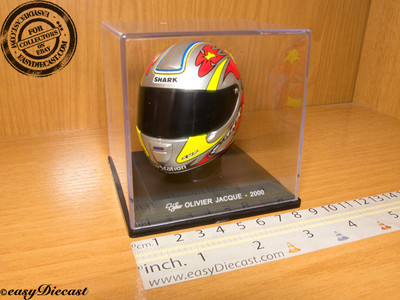 OLIVIER JACQUE SHARK Helmet Casco 1/5 2000 Moto-Gp Casque Playstation EUR 4,95 - FR