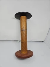 Vintage Lestershire Wooden Cylinder Textile Bobbin Spool