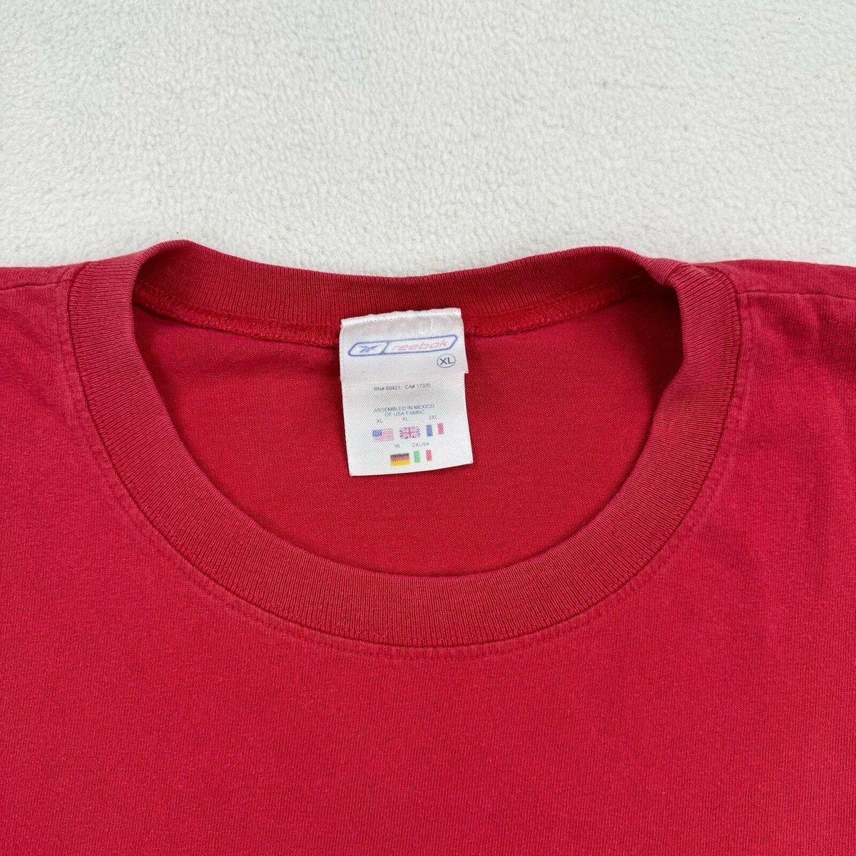 Vintage Reebok Shirt XL Red Sleeveless Muscle Tee Basketball Logo