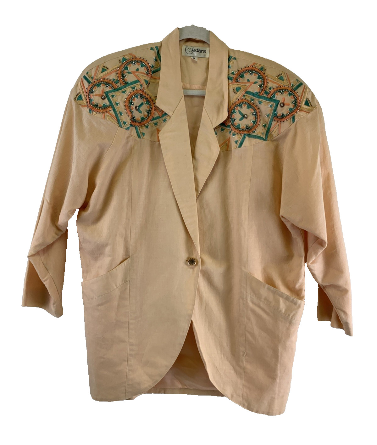 Cedars Western Blazer Jacket One Button Shoulder … - image 1