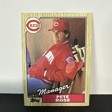1987 Topps Pete Rose Cincinnati Reds #393 Baseball Card RARE Manager card