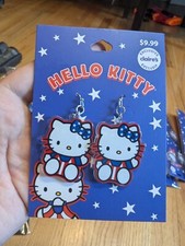 New Hello Kitty patriotic earrings Claire's exclusive dangle