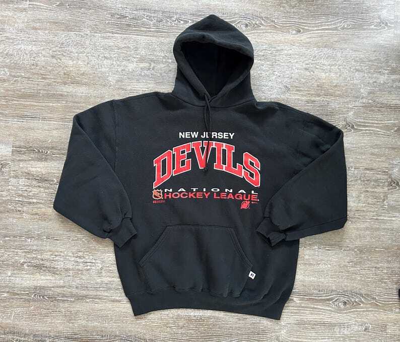 90s New Jersey Devils Hoodie Sweatshirt NHL unisex hoodie, classic style  QT211