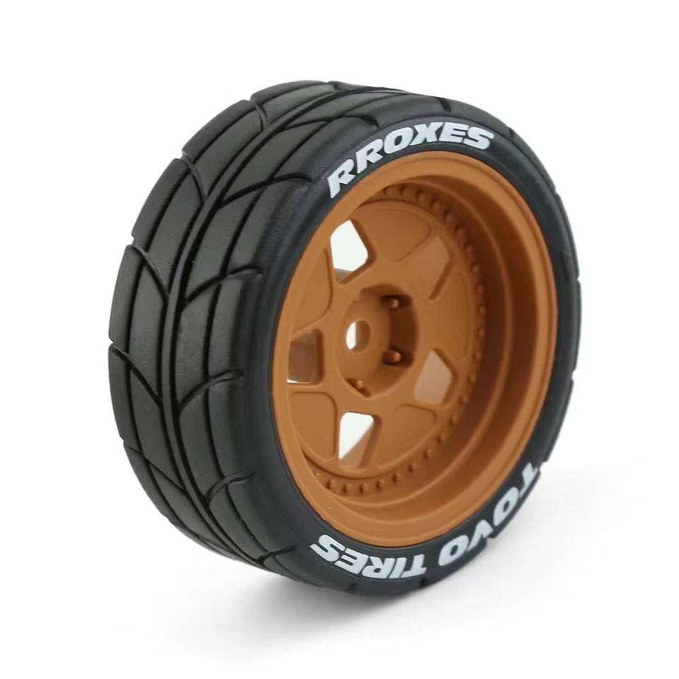 Juego de neumáticos de ruedas de coche de radiocontrol de carretera 1/10 para Traxxas Nitro 4tec Mustang Classic 1965 Foto 4 de 4
