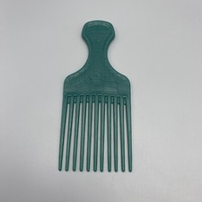 Vintage Goody Textured Plastic Hair Pick Lift Comb GREEN Made in USA