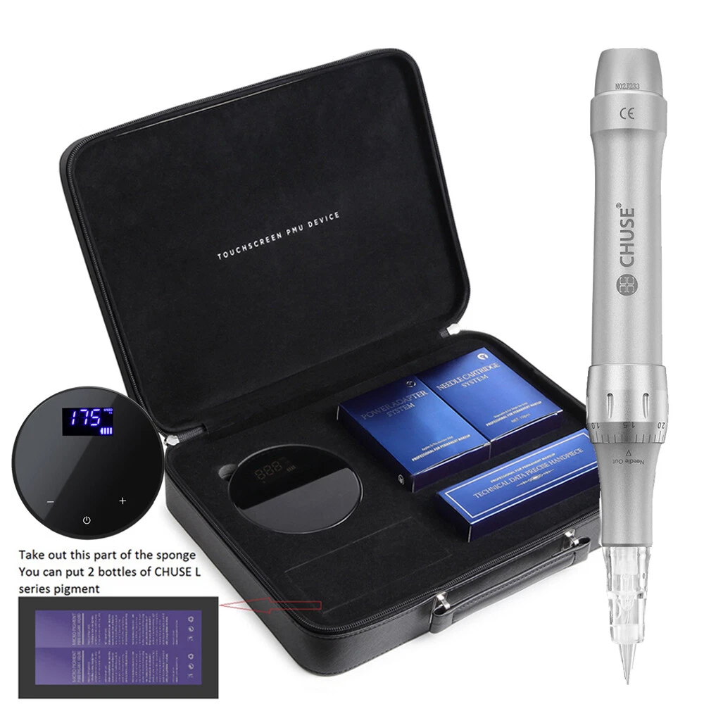 CHUSE C22 Permanent Makeup Tattoo Machine Kit Portable Rechargeable Touch Panel
