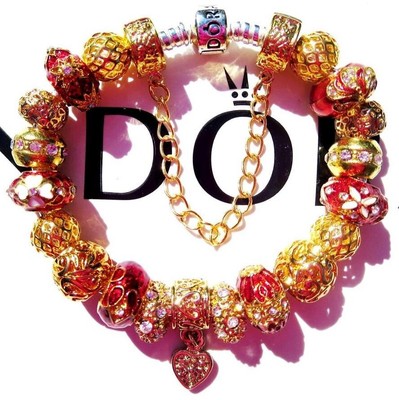 BEADS AND CHARMS TO USE ON PANDORA STERLING SILVER BRACELETS! RADIANT RED