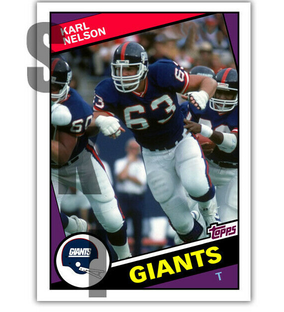 1984 STCC 63 Topps Karl Nelson New York Giants Iowa State Cyclones