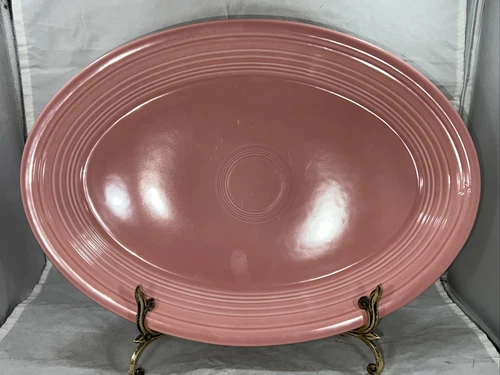 Oval Serving Platter Color Fiesta Rose by HOMER LAUGHLIN