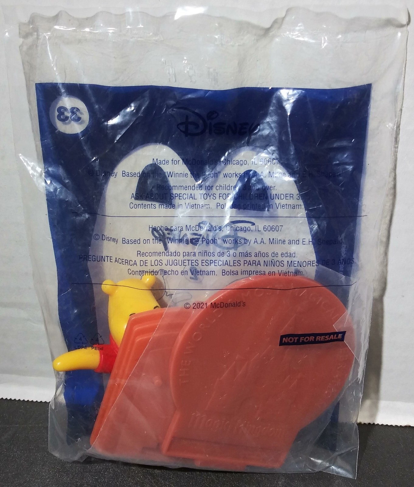 McDonald's Happy Meal Toy Disney World 50th Anniversary Toy 33 Winnie