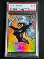 2017 Fleer Ultra Spider-Man Precious Metal Gems Bronze Black Cat #MM6 PSA 10 SP