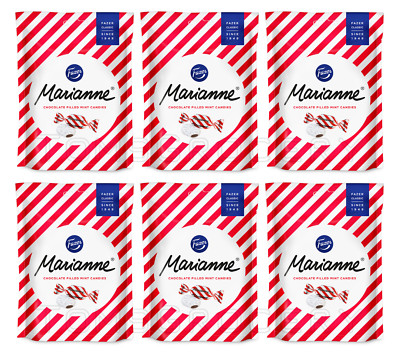 6 FAZER MARIANNE Chocolate Filled Mint Flavor Candies 120g 4.2oz