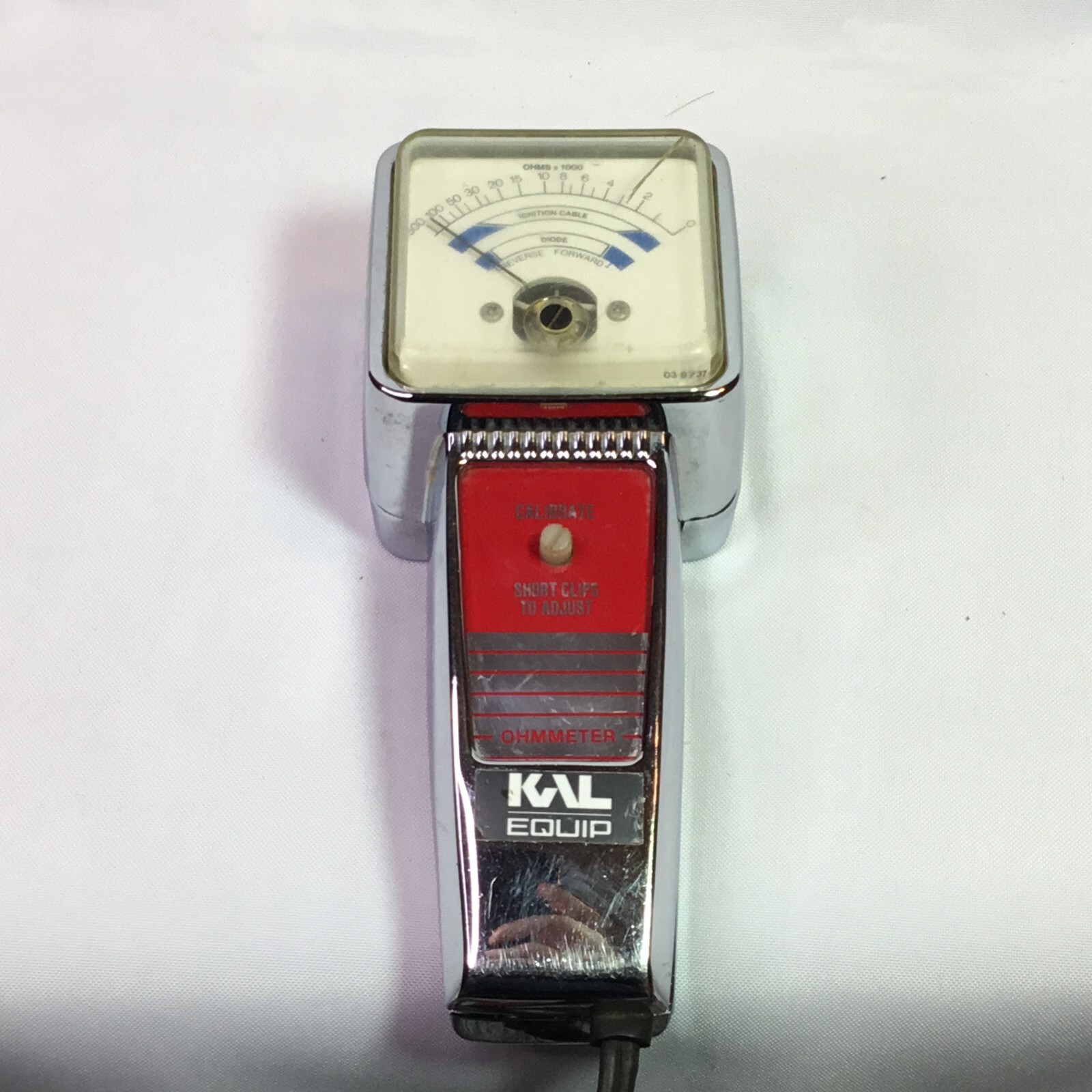 Vintage Chrome Kal-Equip Model R-48 Ohmmeter Michigan USA NOT Tested