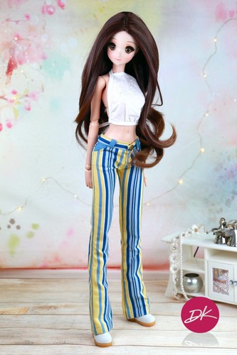 Smart Doll Wig DONNE LAYERED WIG for 7.5-8.5 '' head Dollfie Paola Reina BJD - Picture 4 of 10