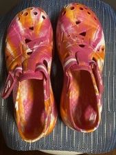 Easy Brand Clog Womans / Girl Shoes Pink Swirl
