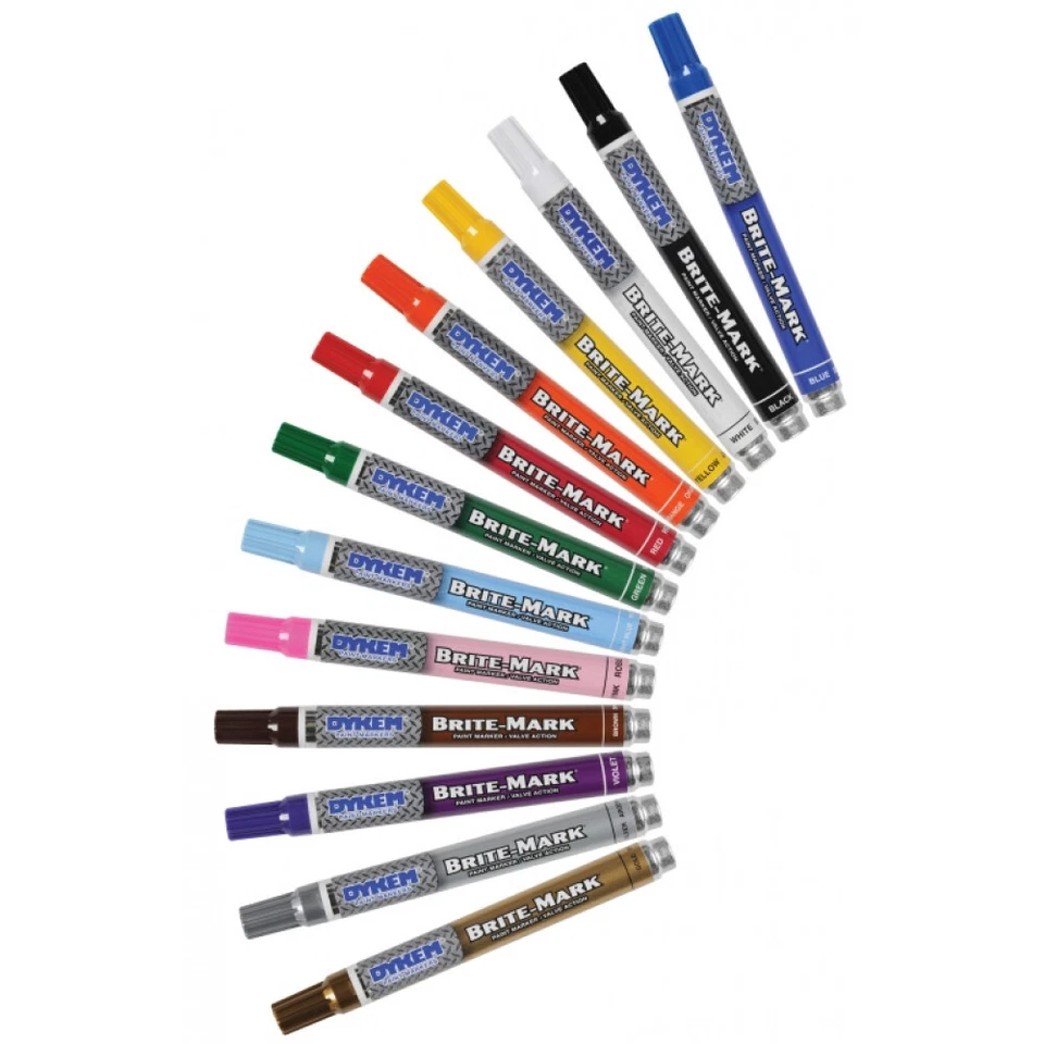 Dykem Brite-Mark 916 Medium Paint Pen Marker Valve Action Metal Timber Rubber