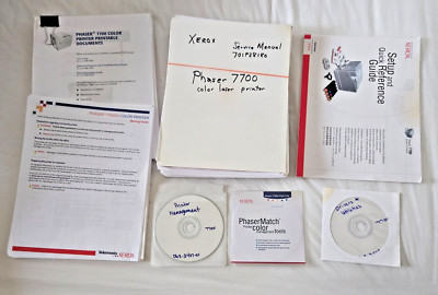 Xerox Phaser 7700 Printer Service Manual 273 pages, setup guide, driver disks