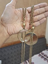 Vintage Magnifier MONOCLE PENDANT/Necklace Magnifying Glass W/Round Chain-10 Pcs