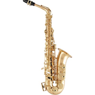 Selmer Alto Saxophone, Case, Selmer R402 Mouthpiece Lacquer Gold Lacquer Keys