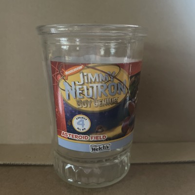 Welch's Collectible Glass Jam Jelly Jar Jimmy Neutron 2002 Asteroid Field